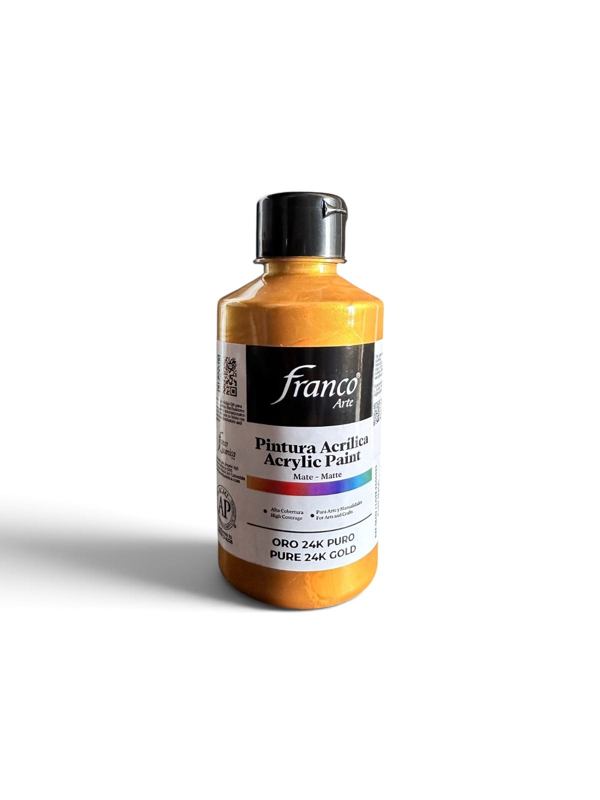 Pintura Acrílica 250ml Metalizada Oro 24K Puro